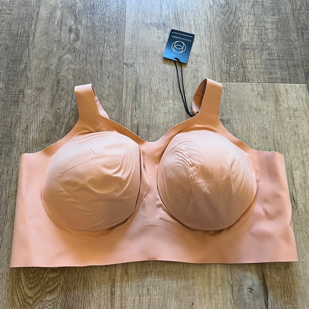 Evelyn Bobbie The Beyond Bra 3XL Peach Nude Wireless Seamless Support NWT